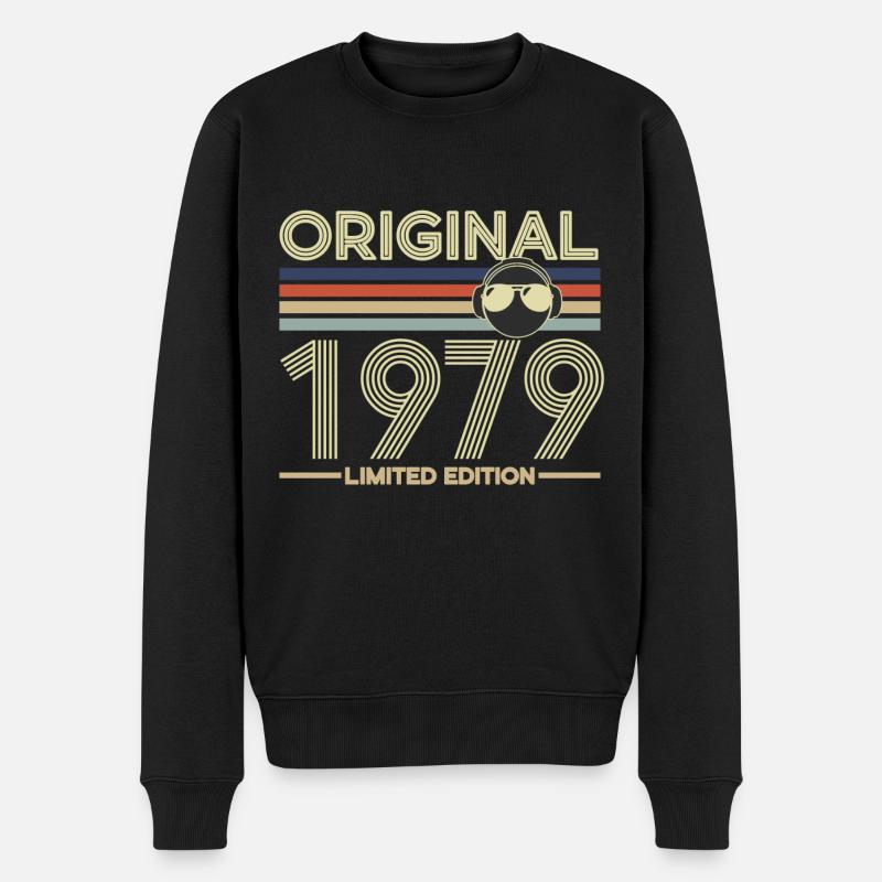 1979 - Männer Premium Bio Pullover - Schwarz