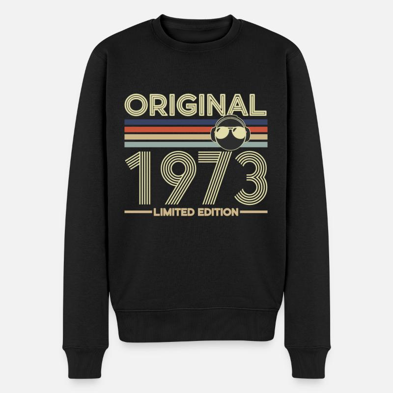 1973 - Männer Premium Bio Pullover - Schwarz