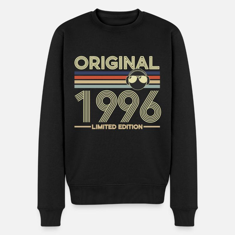 1996 - Männer Premium Bio Pullover - Schwarz