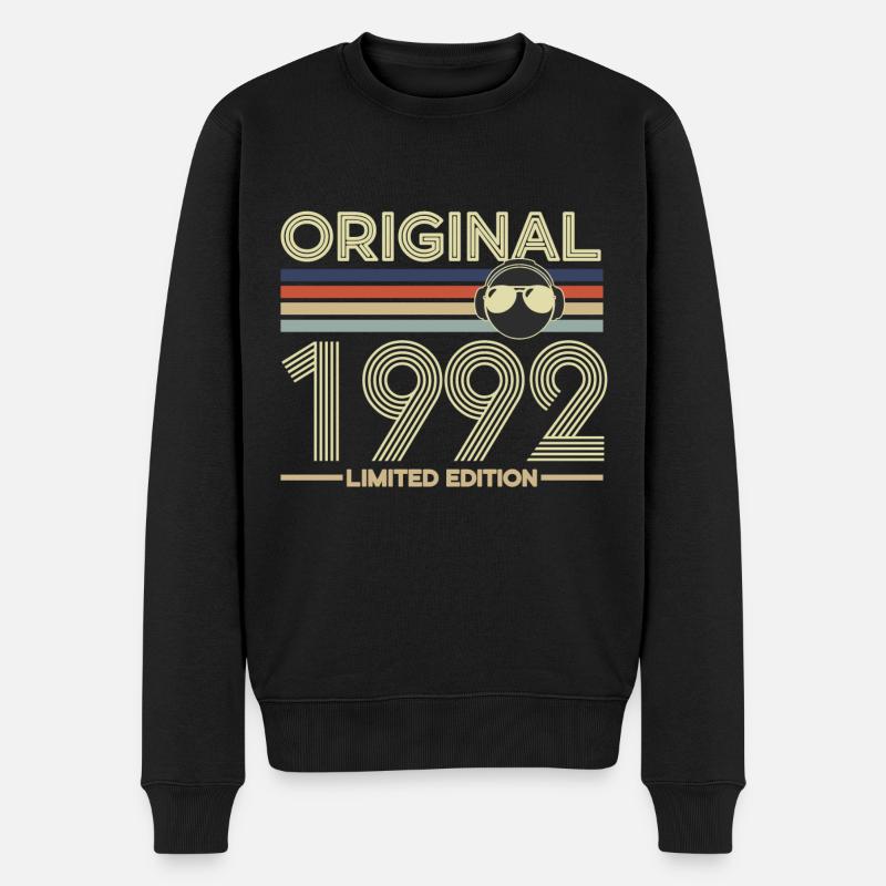 1992 - Männer Premium Bio Pullover - Schwarz