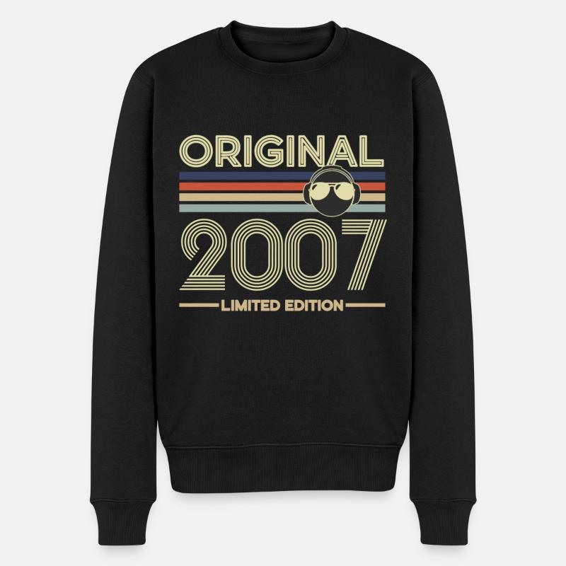 2007 - Männer Premium Bio Pullover - Schwarz