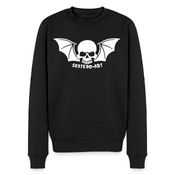 Skatebo-Art Wings Logo - Männer Premium Bio Pullover - Schwarz - Vorne - Nico (187cm)