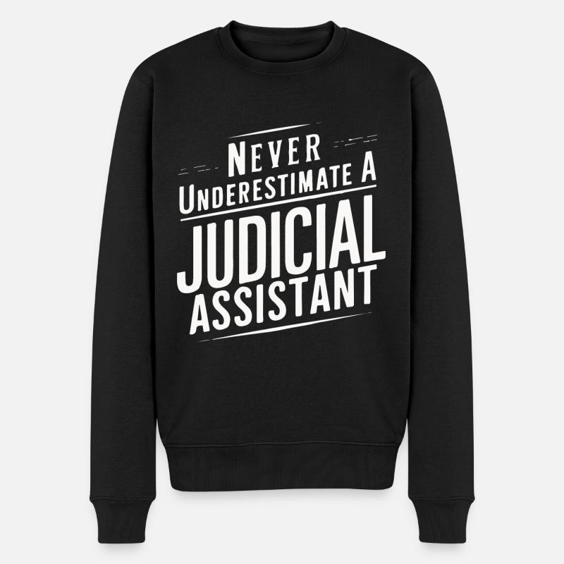 Ne sous-estimez jamais un greffier - Pull Premium bio Homme - noir
