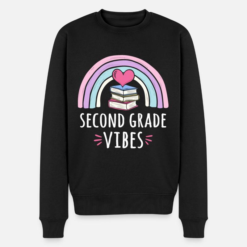 Second Grade Vibes - Men's Premium Organic Jumper - black