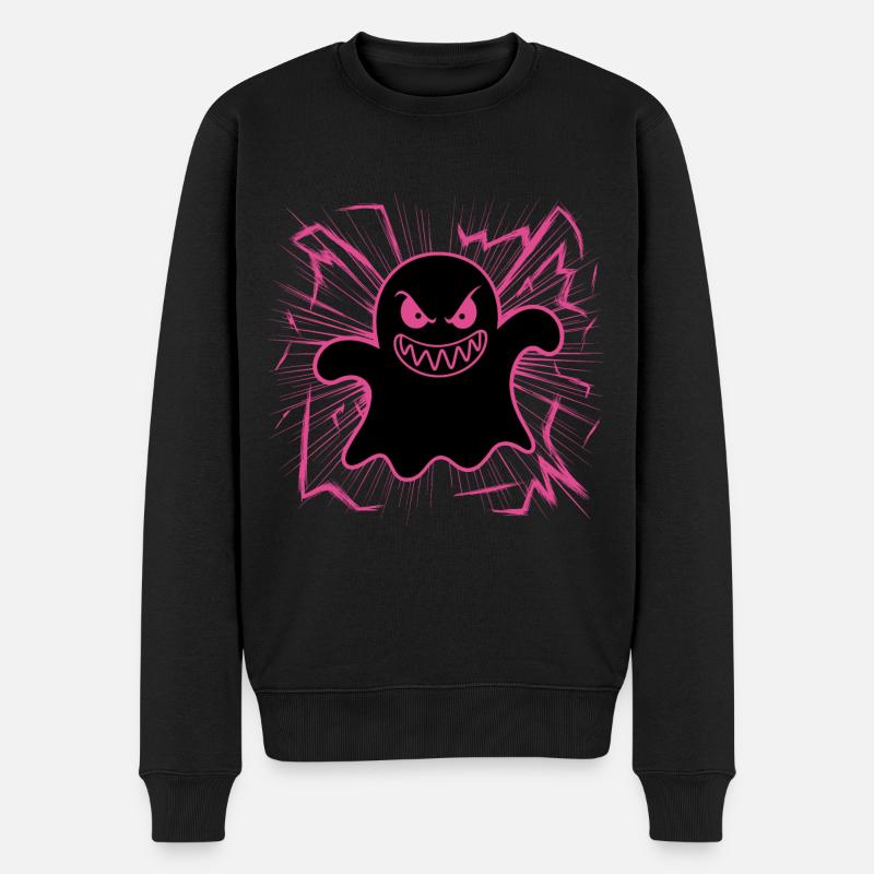 fantôme Halloween fantômes motif effrayant - Pull Premium bio Homme - noir