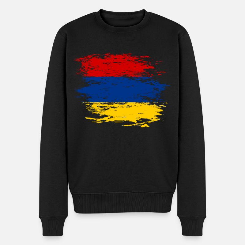 Drapeau de l'Arménie utilisé - Pull Premium bio Homme - noir