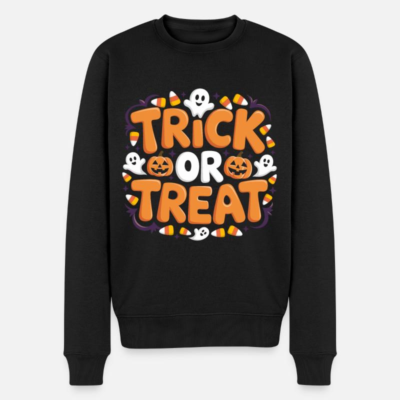 Trick or Treat - Männer Premium Bio Pullover - Schwarz