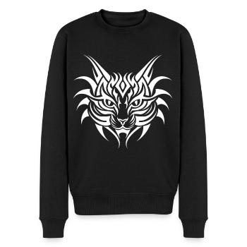Chat Animal de compagnie Tribal Tattoo - Pull Premium bio Homme - noir - Devant - Nico (187cm)
