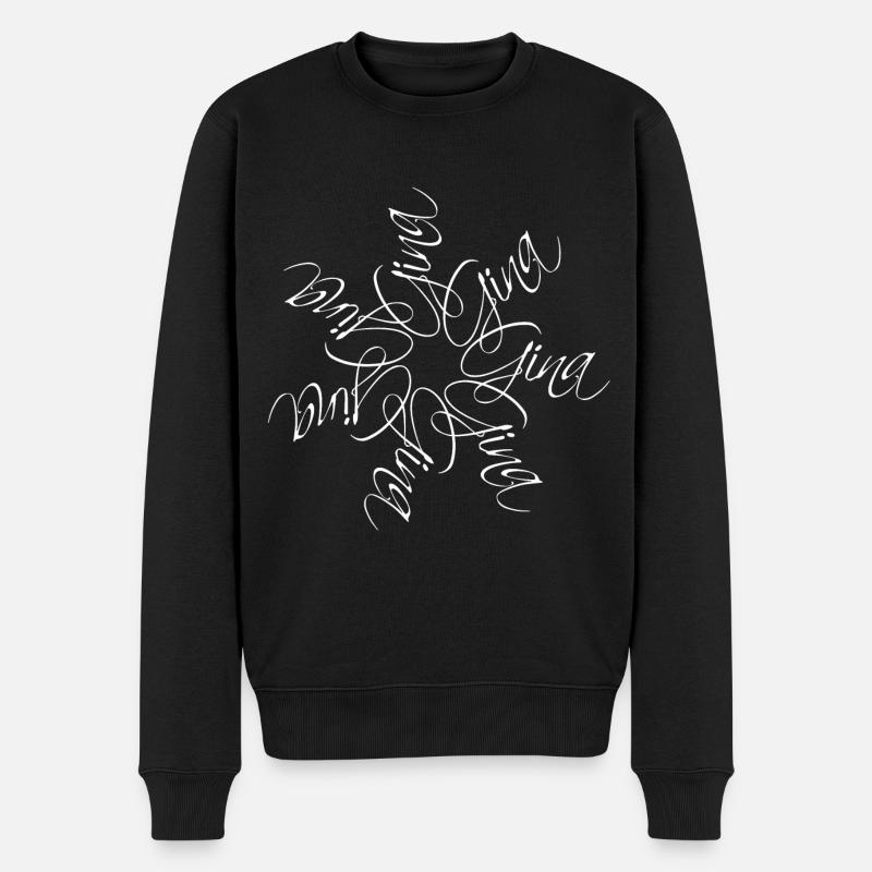 Gina Nom Nom Mandala - Pull Premium bio Homme - noir