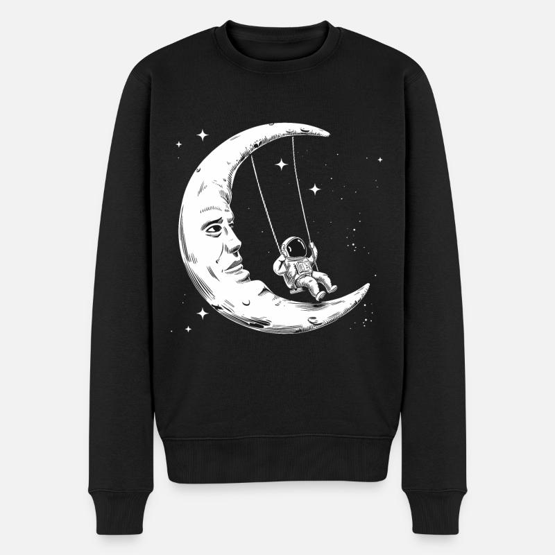 Balançoires lunaires d’astronaute - Pull Premium bio Homme - noir