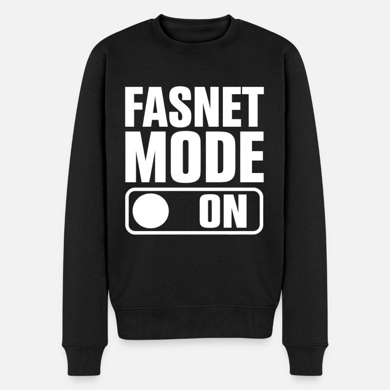 Fasnet Mode On - Männer Premium Bio Pullover - Schwarz