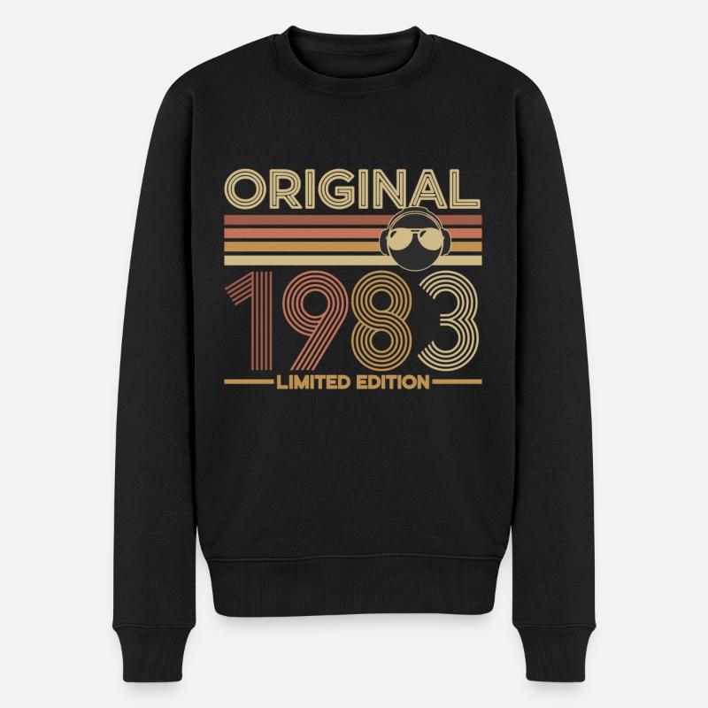 1983 - Männer Premium Bio Pullover - Schwarz