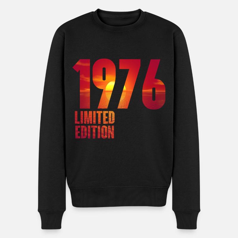 1976 - Männer Premium Bio Pullover - Schwarz