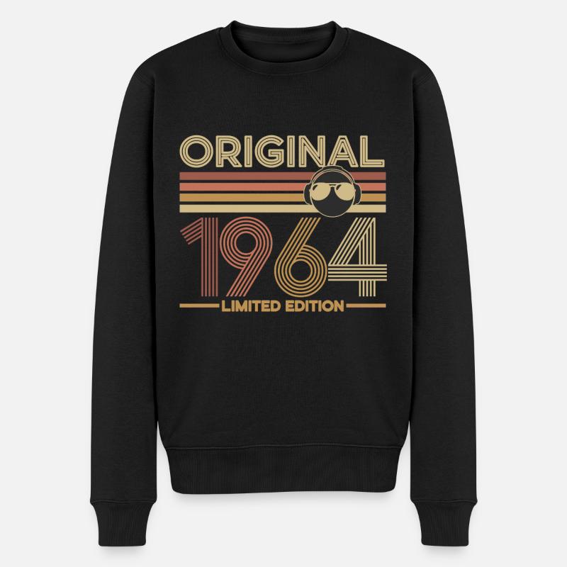1964 - Männer Premium Bio Pullover - Schwarz