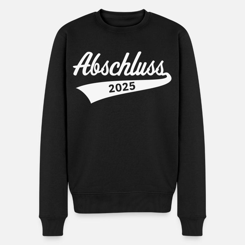 Abschluss 2025 (Schulabschluss / White) - Männer Premium Bio Pullover - Schwarz