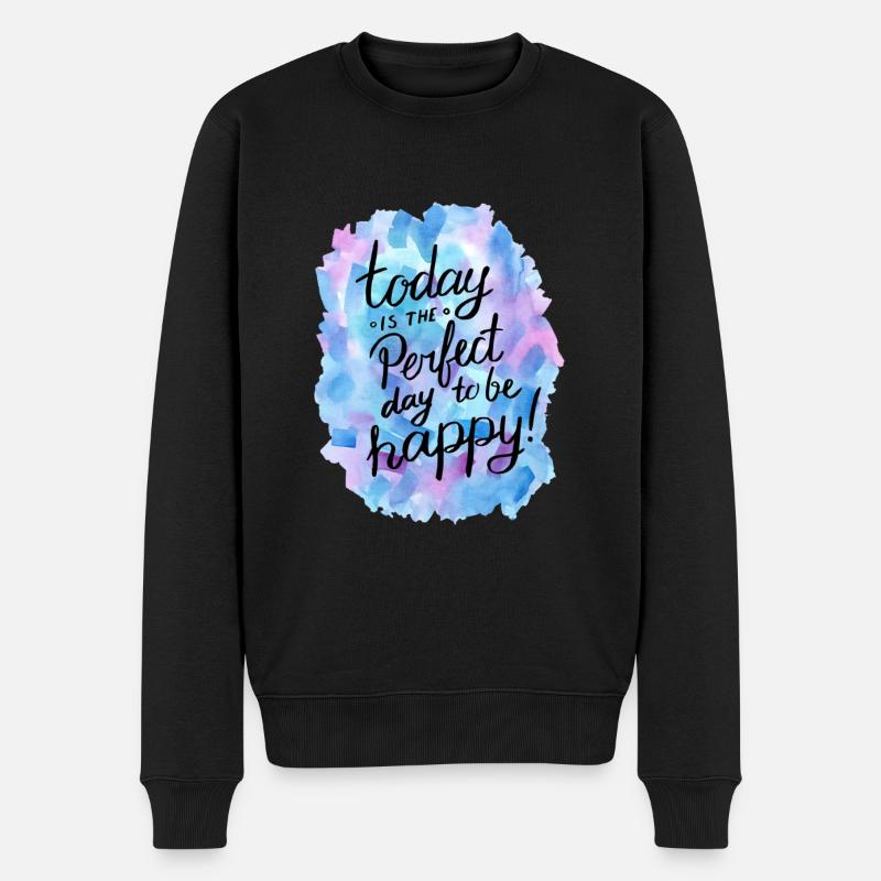 Sprüche Spruch - Männer Premium Bio Pullover - Schwarz