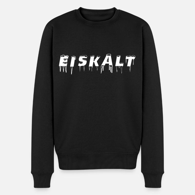 Eiskalt - Männer Premium Bio Pullover - Schwarz