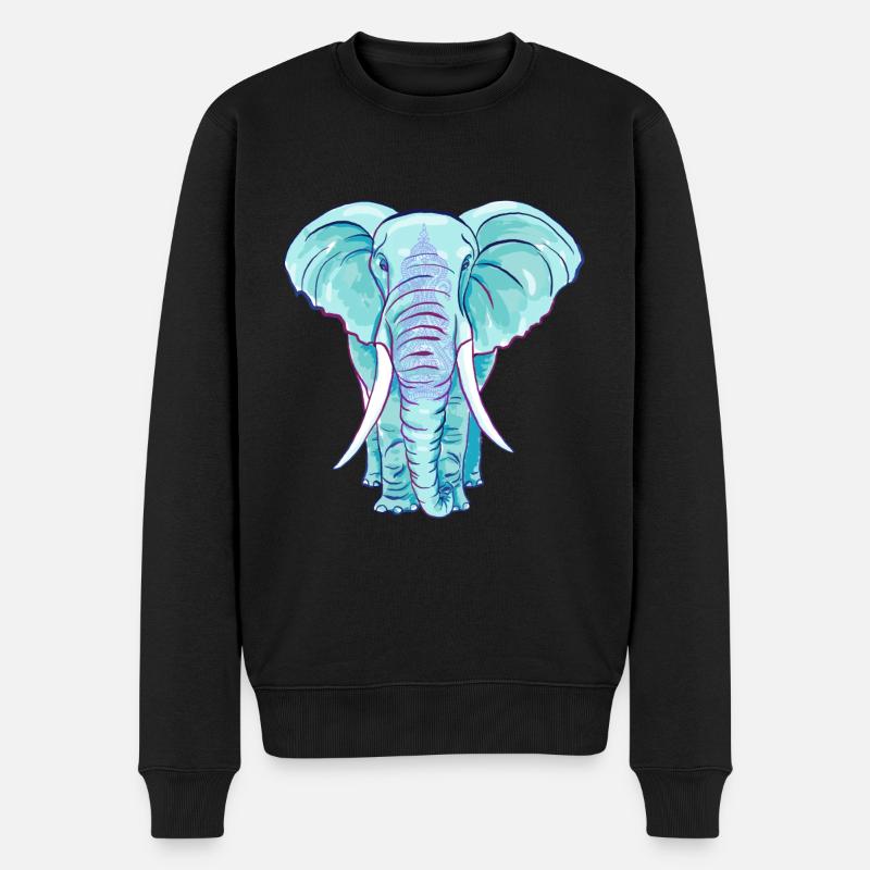 L'éléphant bleu - Pull Premium bio Homme - noir