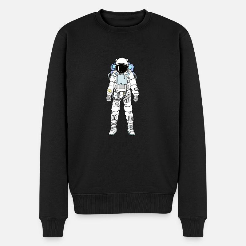 Astronaut Kosmos - Männer Premium Bio Pullover - Schwarz