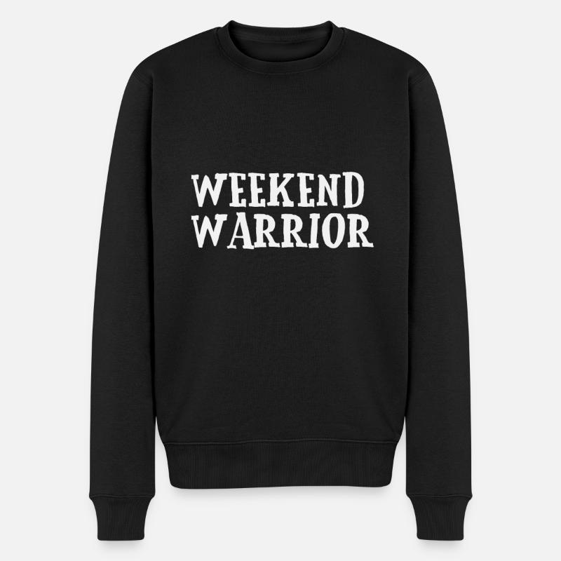 Weekend Warrior - Männer Premium Bio Pullover - Schwarz