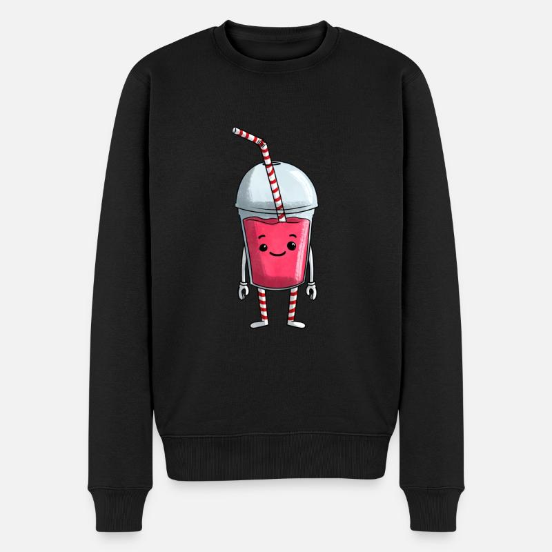 I Love Milchshake - Männer Premium Bio Pullover - Schwarz