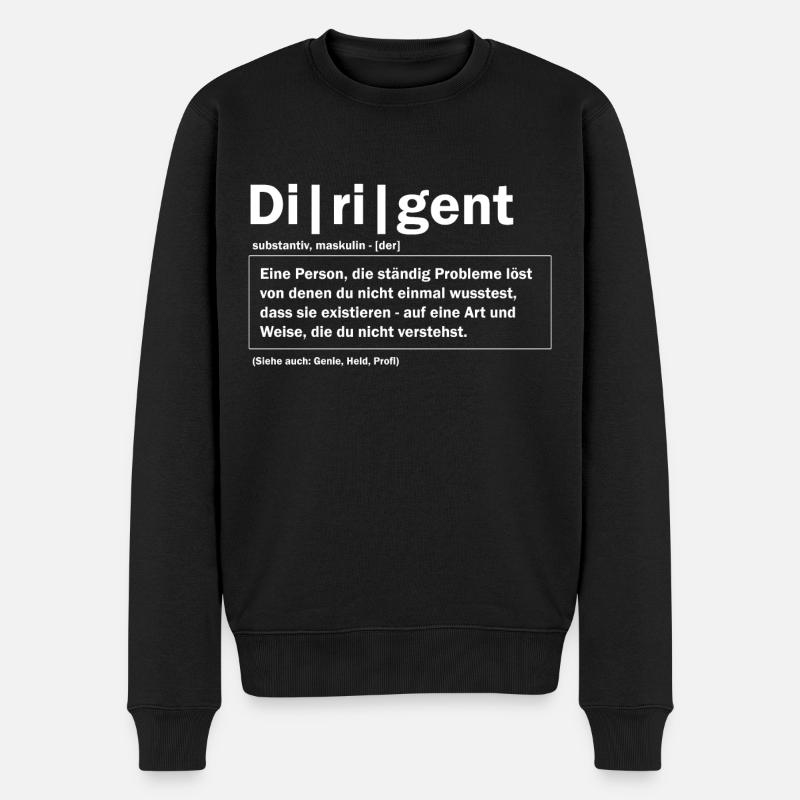 Dirigent Geschenk - Männer Premium Bio Pullover - Schwarz