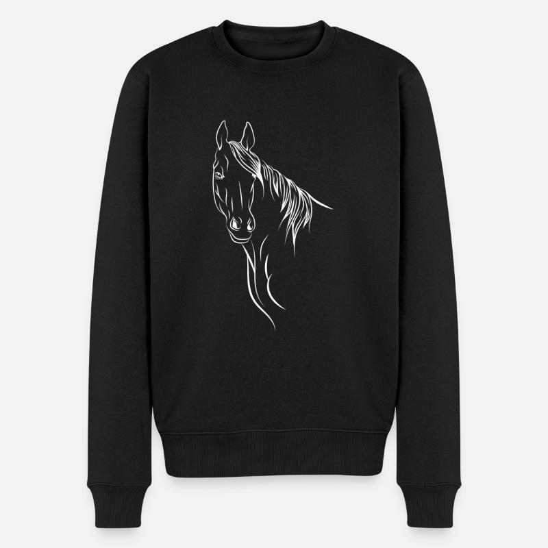 Cheval pour noir. - Pull Premium bio Homme - noir