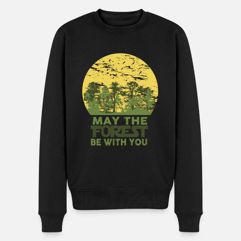 Forest - Männer Premium Bio Pullover - Schwarz