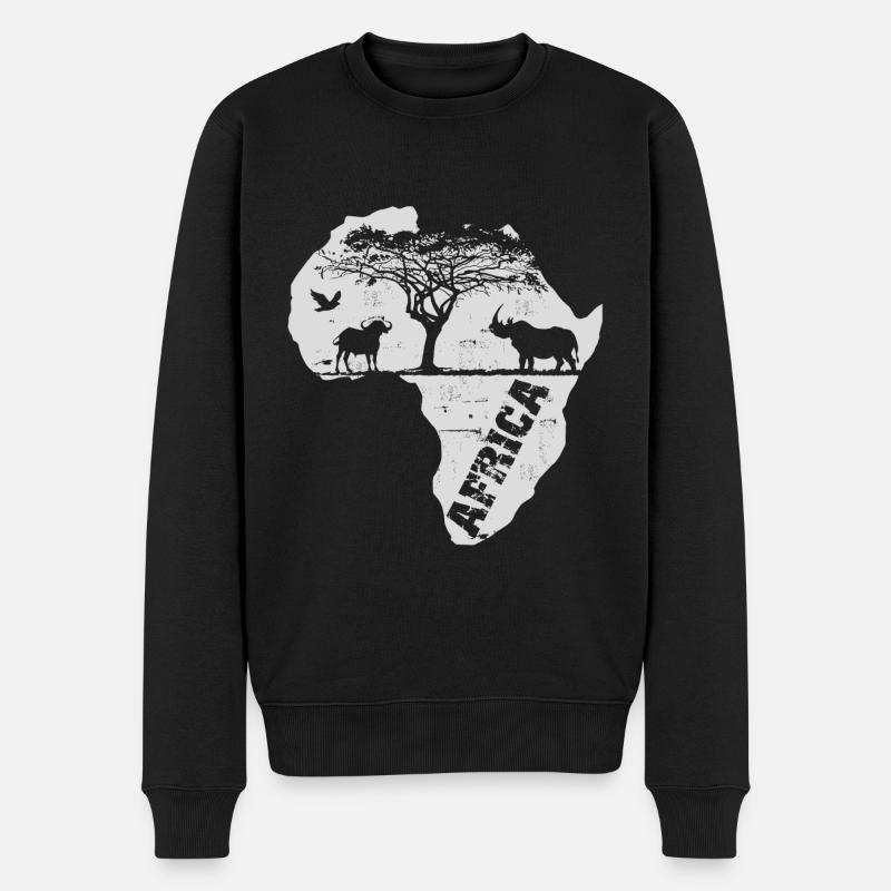 Afrika - Wild Life - Africa - Männer Premium Bio Pullover - Schwarz