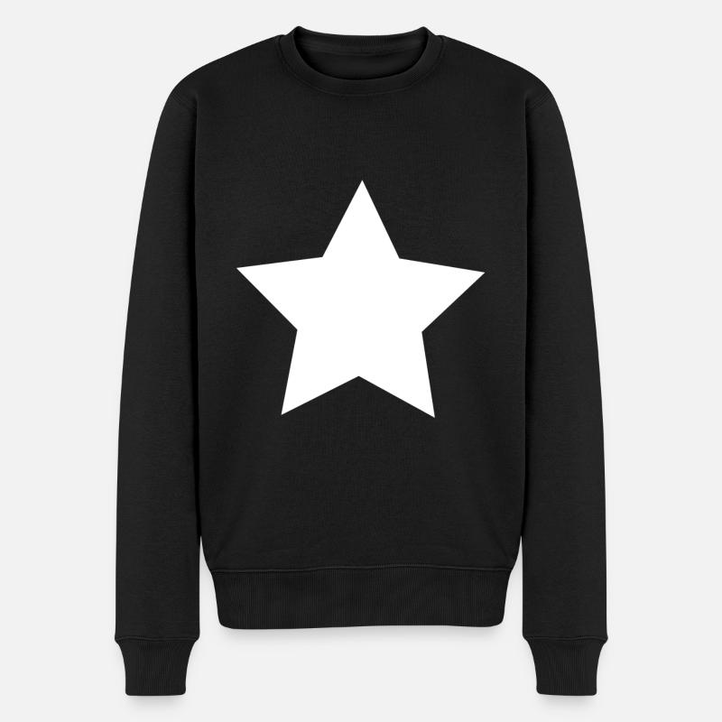 Étoile blanche - Pull Premium bio Homme - noir
