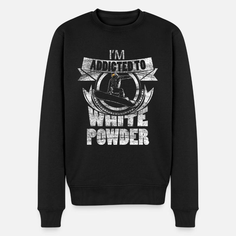 Snowboard Wintersport Geschenkidee - Männer Premium Bio Pullover - Schwarz