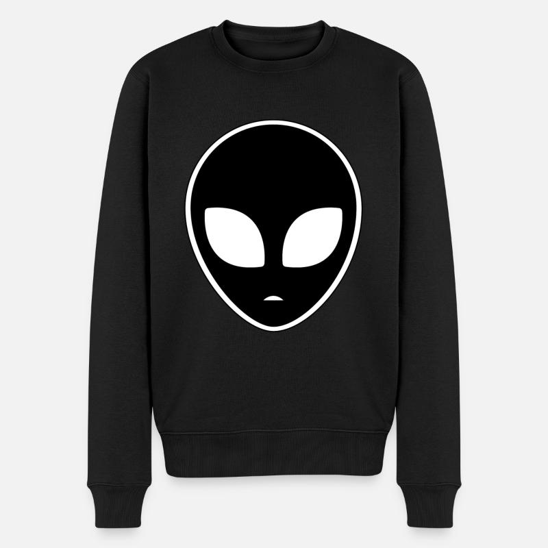 Alien Tête Aliens Aliens Ovni Space Idée cadeau - Pull Premium bio Homme - noir