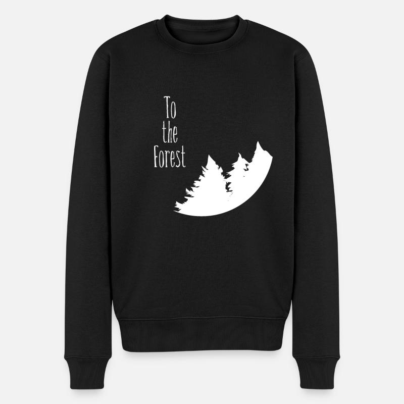 Zum Wald - Männer Premium Bio Pullover - Schwarz