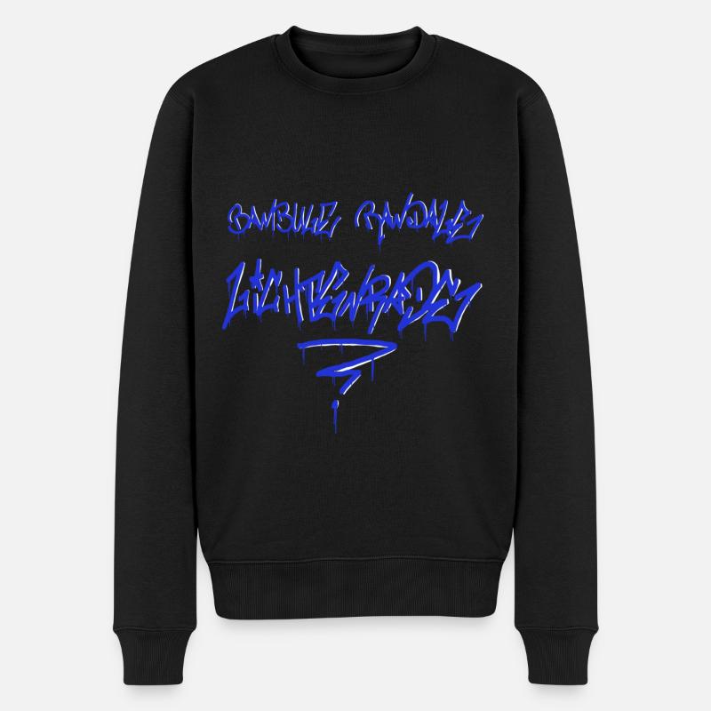 Bambule Randale Lichtenrade Graffiti - Männer Premium Bio Pullover - Schwarz