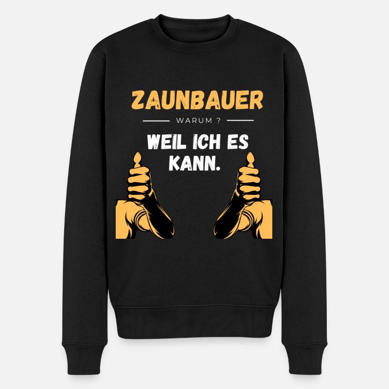 Zaunbau Beruf Geschenkidee - Männer Premium Bio Pullover - Schwarz