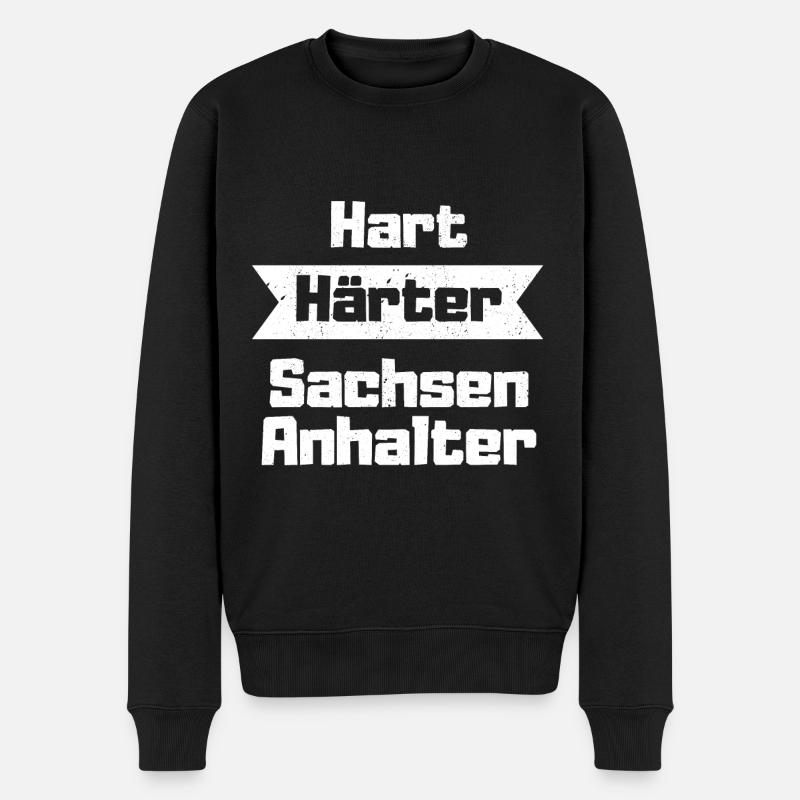 Sachsen Anhalter hart härter - Männer Premium Bio Pullover - Schwarz