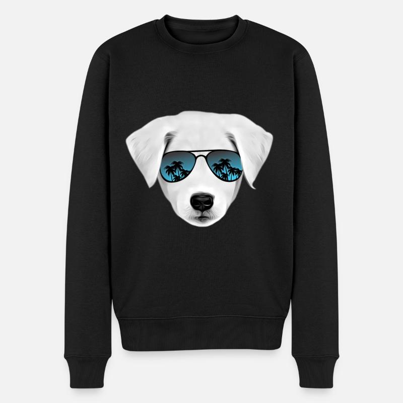 Chien « Cool » - Pull Premium bio Homme - noir