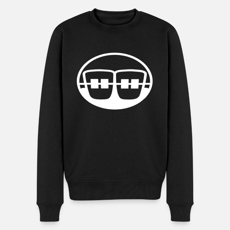 Zahnspange - Männer Premium Bio Pullover - Schwarz