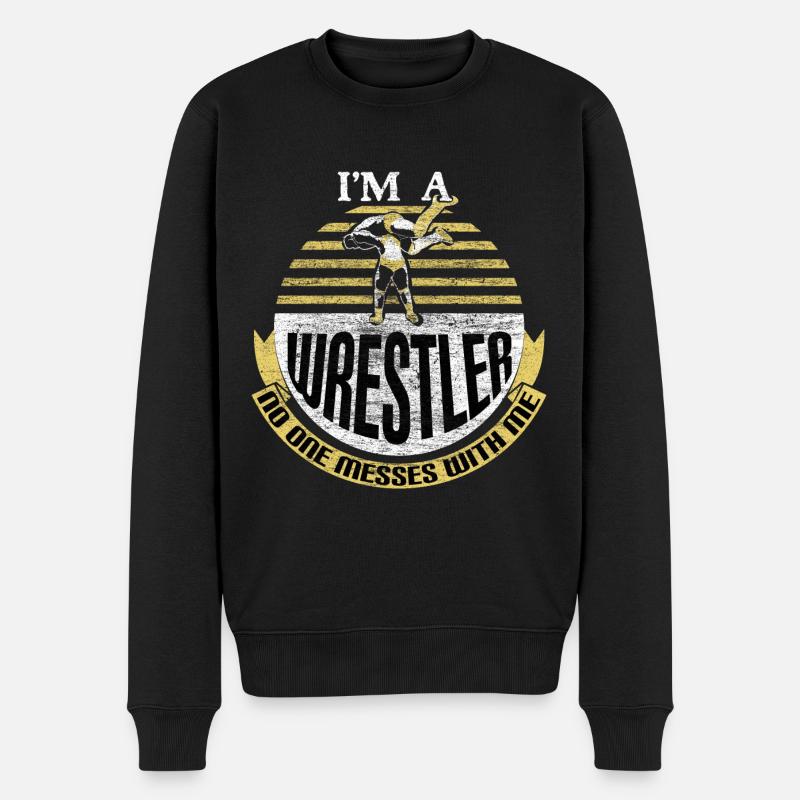 Lutteurs de lutte - Pull Premium bio Homme - noir