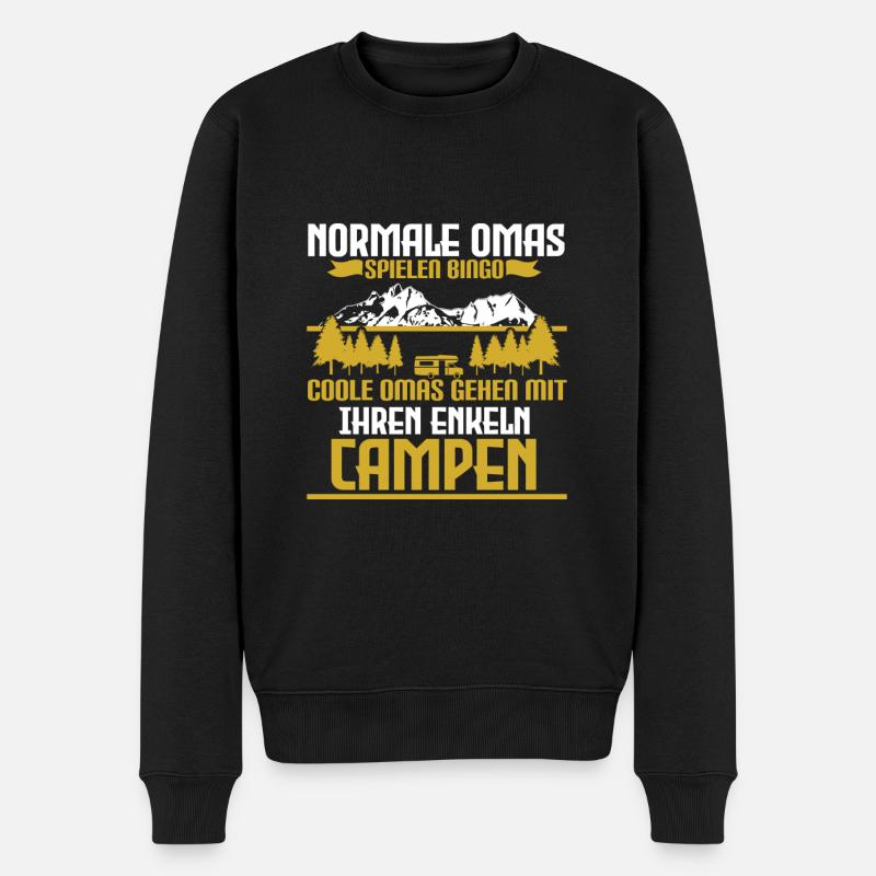 Normale Omas spielen Bingo coole Omas Enkel campen - Männer Premium Bio Pullover - Schwarz