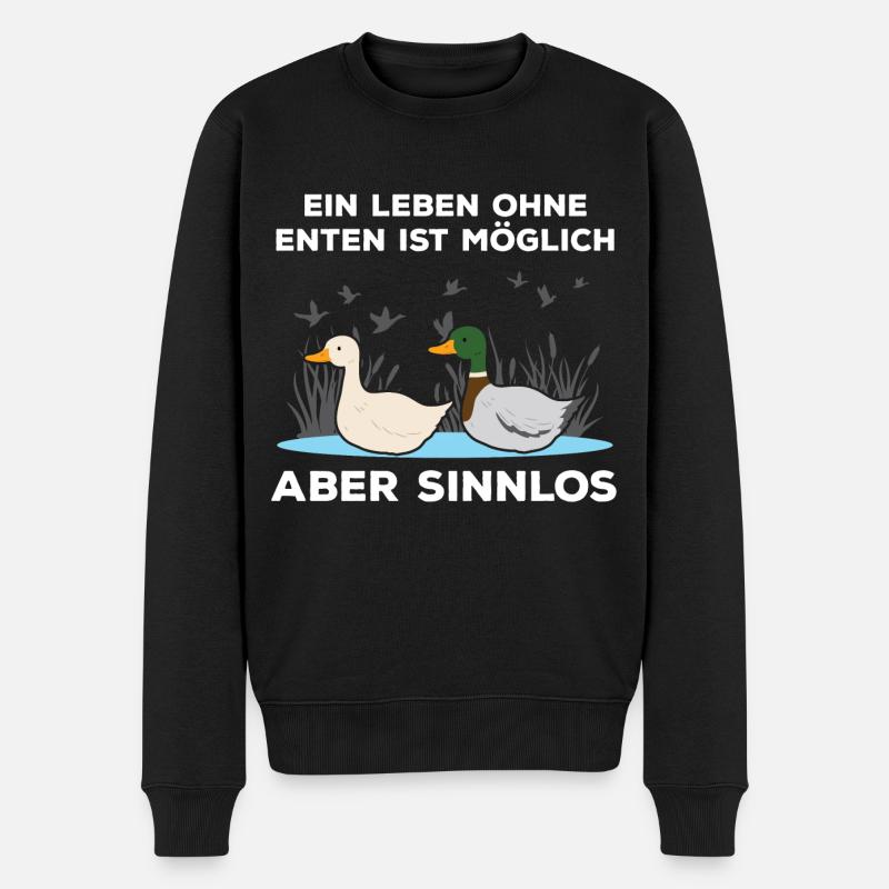 Laufenten Flüsterer - Enten Züchter Geschenk - Männer Premium Bio Pullover - Schwarz