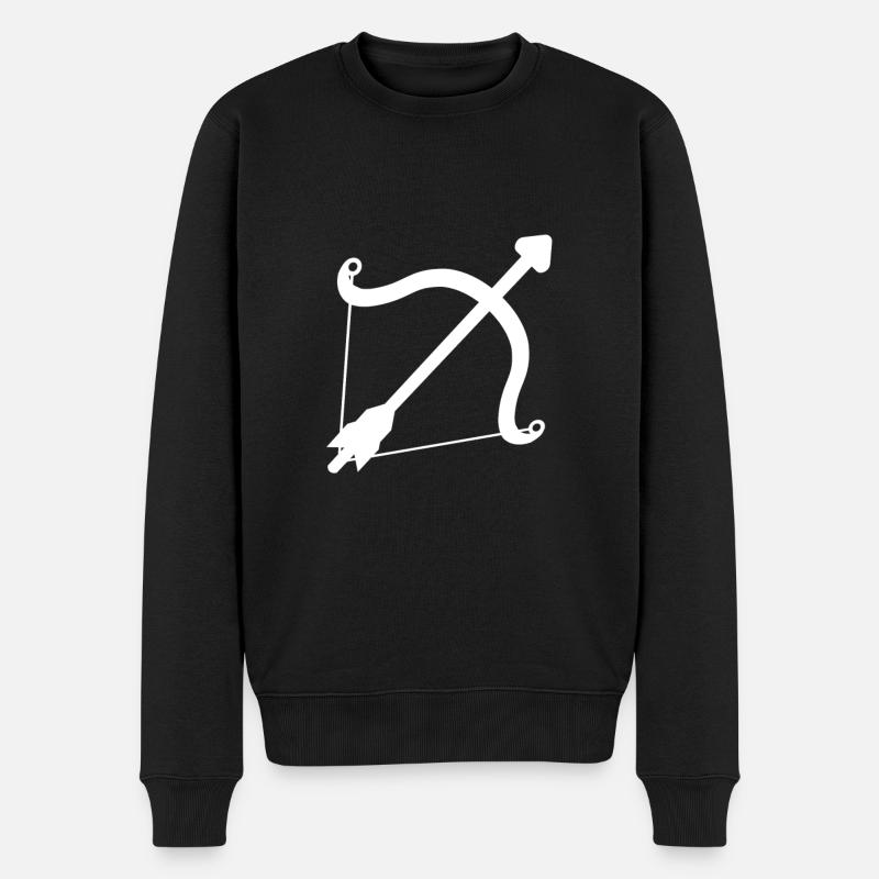 Pfeil und Bogen - Männer Premium Bio Pullover - Schwarz
