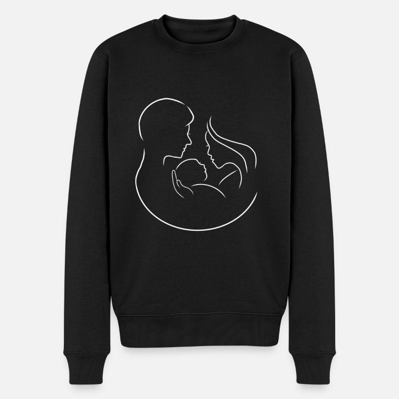 Parents bébé père mère papa maman grossesse - Pull Premium bio Homme - noir