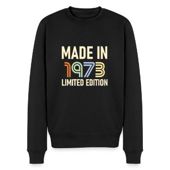 1973 YEAR BIRTHDAY - Men's Premium Organic Jumper - black - Front - Nico (187cm)