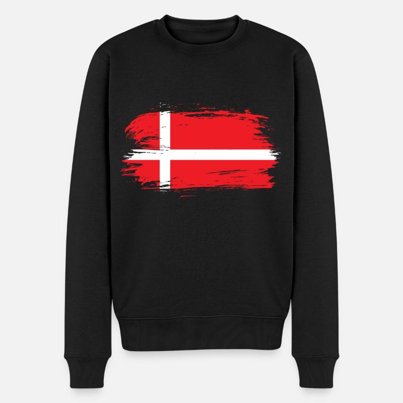 Danemark Drapeau - Pull Premium bio Homme - noir