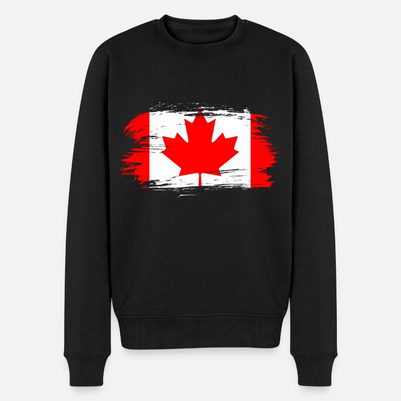 Kanada Flagge - Männer Premium Bio Pullover - Schwarz