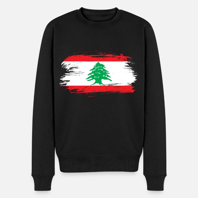 Drapeau liban - Pull Premium bio Homme - noir
