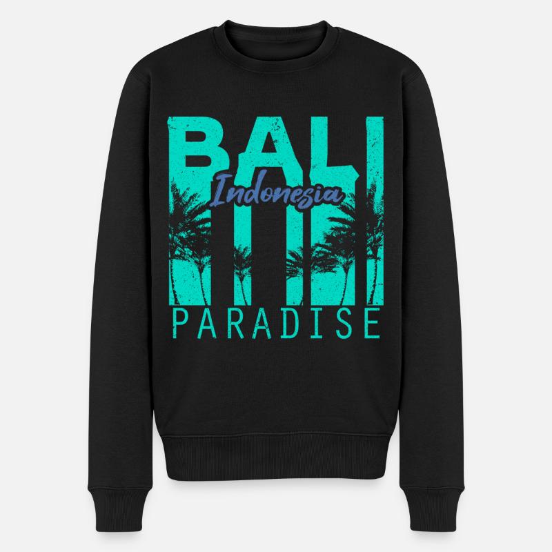 Bali Asien Ozean - Männer Premium Bio Pullover - Schwarz