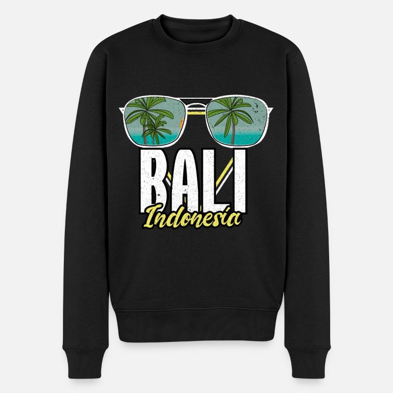 Idée cadeau Souvenirs de Bali - Pull Premium bio Homme - noir