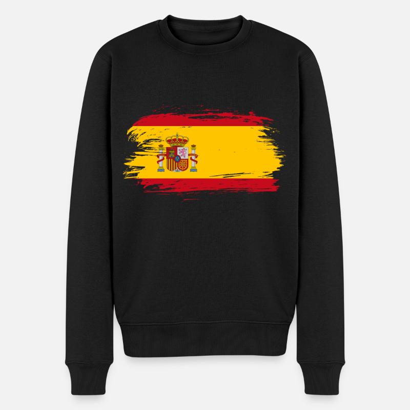 Spanien Flagge - Männer Premium Bio Pullover - Schwarz